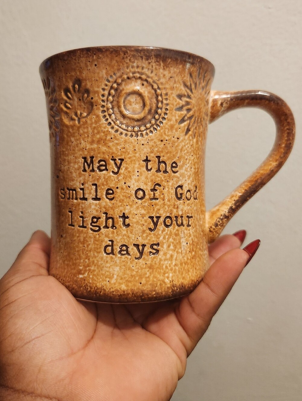 Rustic Cracker Barrel ceramic mug